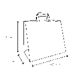 Product foto van Papieren tassen Groot wit 90 gr. 32+17x29cm