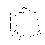 Product foto van Papieren tassen Middel wit 80 gr. 27+17x29cm