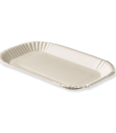 Product foto van Kartonnen schaaltje wit 150x230x20mm