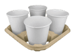 Product foto van Draagtray voor 4 bekers Gerecycled Karton