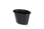 Product foto van Ovaal sausbakje 5oz 125ml Ø95mm Zwart