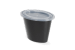 Product foto van Ovaal sausbakje 6oz 150ml Ø95mm Zwart