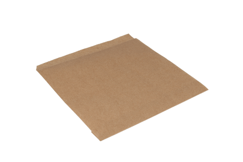 Product foto van Hamburger zakje 17x17cm kraft vetvrij papier BIO