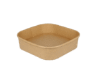Product foto van Vierkante maaltijdbak karton 750ml Kraft