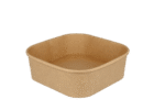 Product foto van Vierkante maaltijdbak karton 1000ml Kraft