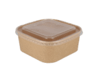 Product foto van Vierkante maaltijdbak karton 1200ml Kraft