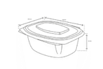 Product foto van Saladebakje met klapdeksel 500 ml BIO