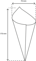 Product foto van Houten puntzak 170mm extra groot BIO FSC 100%
