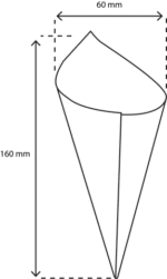 Product foto van Houten puntzak 160mm groot BIO