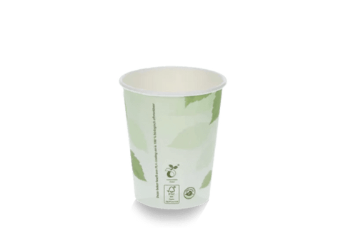 Product foto van Kartonnen koffiebeker 230cc 8oz FSC® groen BIO