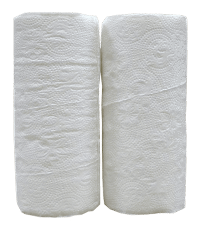 Product foto van Keukenrollen wit 2 laags 45 vel 100% cellulose