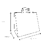 Product foto van Papieren tassen Groot kraft 32+16x27cm BIO