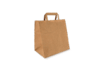 Product foto van Papieren tassen Middel kraft 26+17x27cm BIO