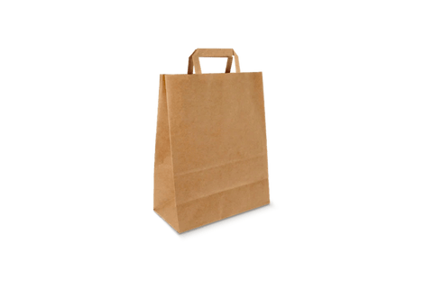 Product foto van Papieren tasjes Klein kraft 22+10x28cm BIO
