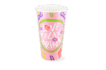 Product foto van Milkshakebeker groot 500/560 ml 20oz roze FSC Mix Credit karton