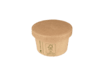 Product foto van Bakje 90cc Ø75mm 3oz karton kraft BIO