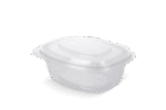 Product foto van Saladebakje met klapdeksel 500 ml rPET