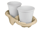 Product foto van Draagtray voor 2 bekers Gerecycled Karton
