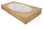 Product foto van Cateringdozen kraft groot met venster 56x38x8cm