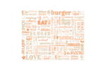 Product foto van Vetvrij papier 28x34cm hamburgervellen oranje parole FSC Mix Credit