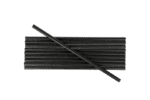 Product foto van Papieren rietjes zwart 200x6mm BIO