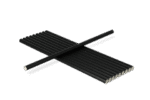 Product foto van Papieren rietjes zwart 240x8mm BIO