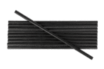 Product foto van Papieren rietjes zwart 240x8mm BIO