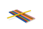 Product foto van Papieren rietjes kleurenmix 240x10mm BIO