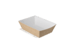Product foto van Frietbakjes A7 kraft/wit BIO