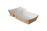 Product foto van Frietbakjes A22 (A9+1) kraft/wit BIO