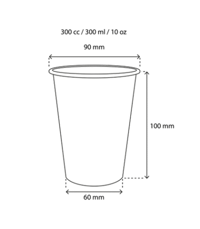 Product foto van Kartonnen koffiebeker 300cc 10oz gestreept