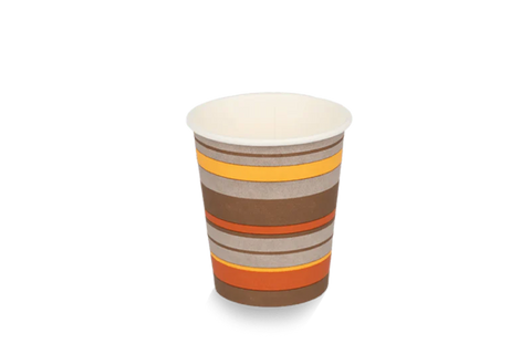 Product foto van Kartonnen koffiebeker 230cc 8oz gestreept
