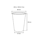 Product foto van Kartonnen koffiebeker 230cc 8oz gestreept