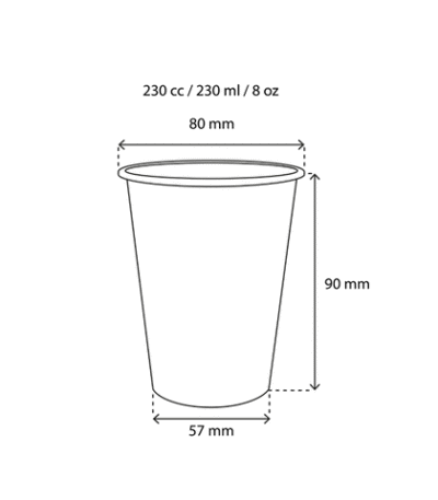 Product foto van Kartonnen koffiebeker 230cc 8oz gestreept