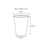 Product foto van Kartonnen koffiebeker 180cc 7.5oz gestreept
