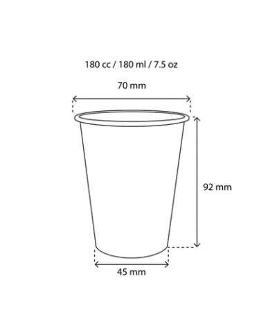 Product foto van Kartonnen koffiebeker 180cc 7.5oz gestreept