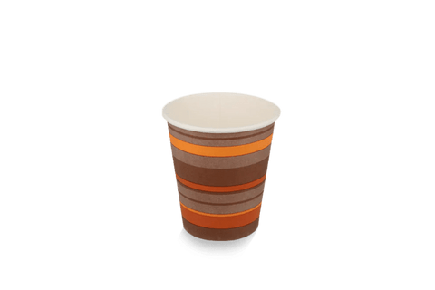 Product foto van Kartonnen koffiebeker 120cc 4oz gestreept