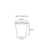 Product foto van Kartonnen koffiebeker 120cc 4oz gestreept