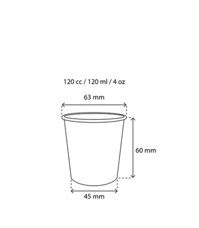 Product foto van Kartonnen koffiebeker 120cc 4oz gestreept