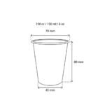 Product foto van Kartonnen koffiebeker 150cc 6oz Kraft