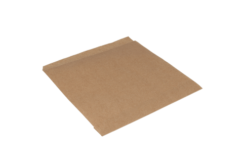 Product foto van Hamburger zakje 16x16cm kraft vetvrij papier BIO
