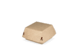 Product foto van Hamburgerbakje Klein kraft/wit BIO