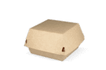 Product foto van Hamburgerbakje Groot kraft/wit BIO