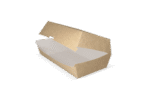 Product foto van Hotdog box 20x10x8cm kraft/wit BIO