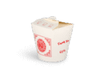 Product foto van Wok to Go beker 32oz 1000ml karton wit met rood