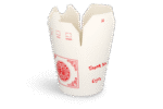 Product foto van Wok to Go beker 32oz 1000ml karton wit met rood
