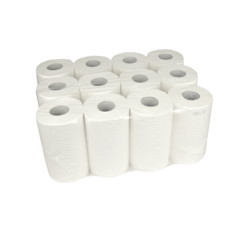Product foto van Poetsrol Mini 1 laags 12x120 meter Ø19cm 100% cellulose T8