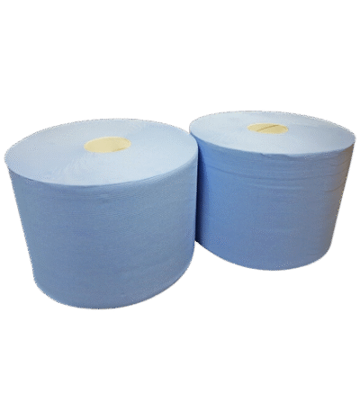 Product foto van Industrie Poetsrol 2 laags 26cm 190m Blauw