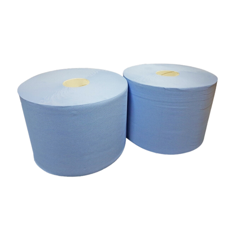 Product foto van Industrie Poetsrol 2 laags 26cm 190m Blauw