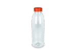 Product foto van rPET fles 1000cc met oranje vaste dop